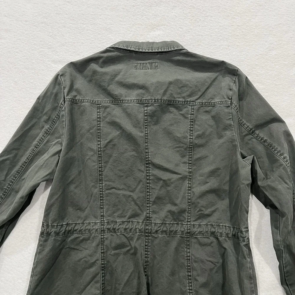 Merona Womens Size LG Military Jacket Dark Green Cotton Utility Jacket